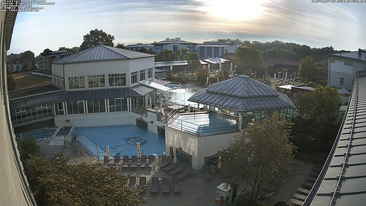 Archiv Foto Webcam Bad Füssing: Therme Eins - Thermenhof Ost