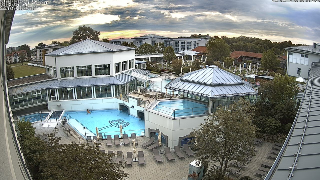 Archiv Foto Webcam Bad Füssing: Therme Eins - Thermenhof Ost