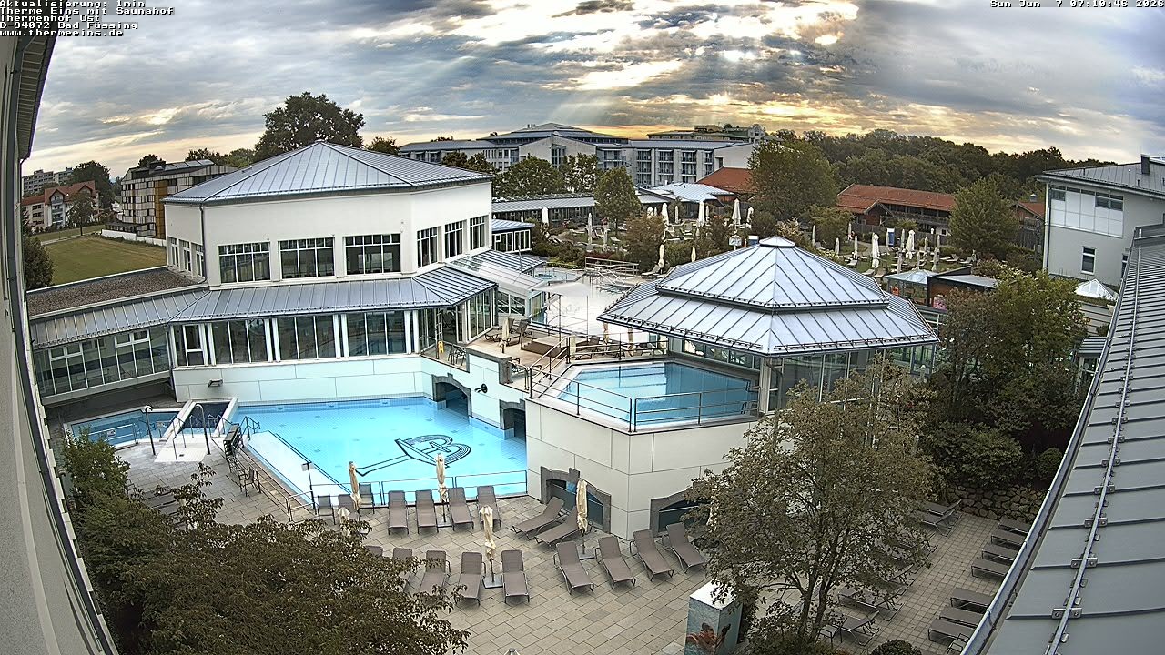 Archiv Foto Webcam Bad Füssing: Therme Eins - Thermenhof Ost