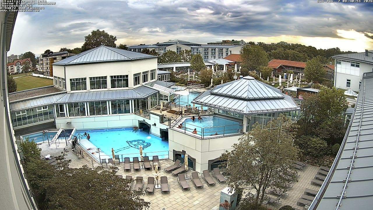 Archiv Foto Webcam Bad Füssing: Therme Eins - Thermenhof Ost