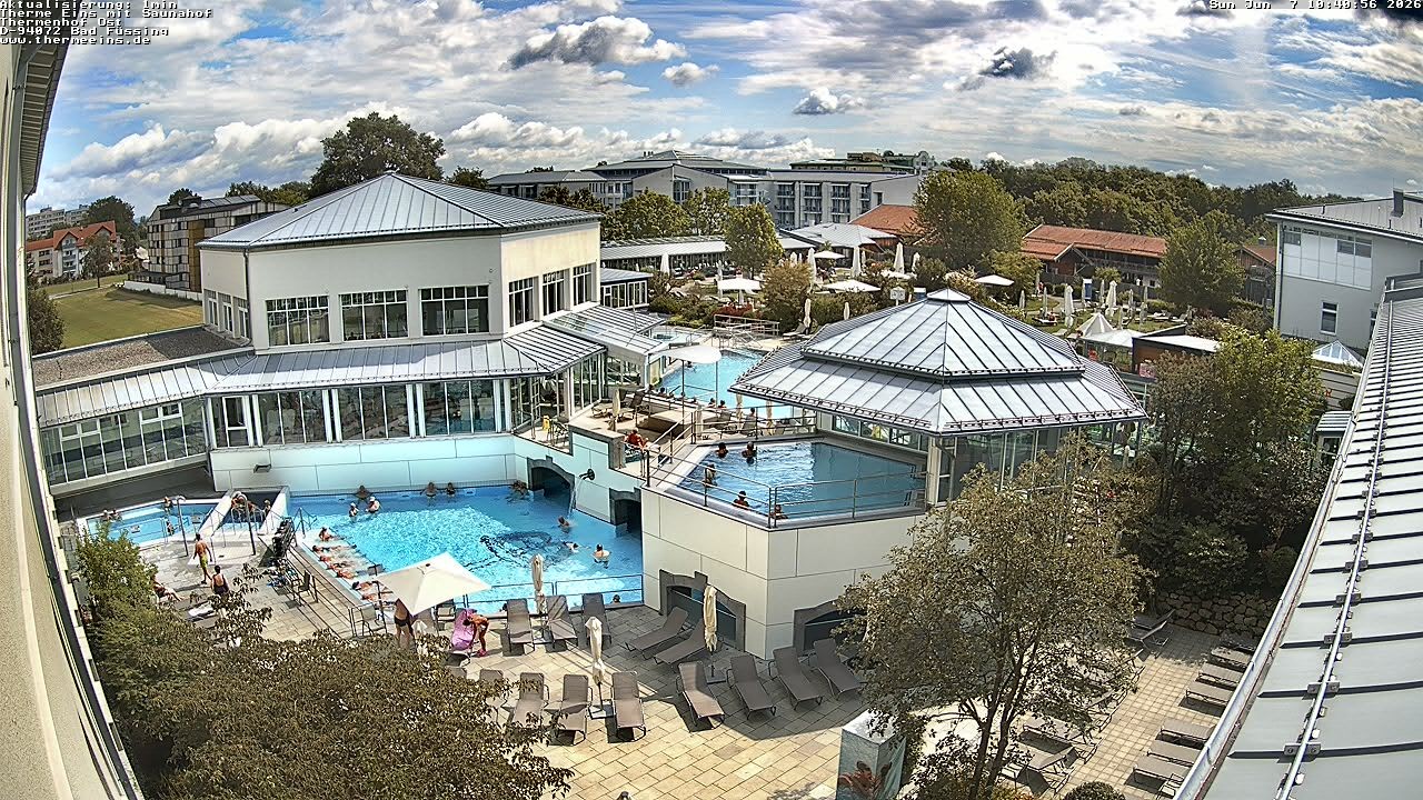 Archiv Foto Webcam Bad Füssing: Therme Eins - Thermenhof Ost
