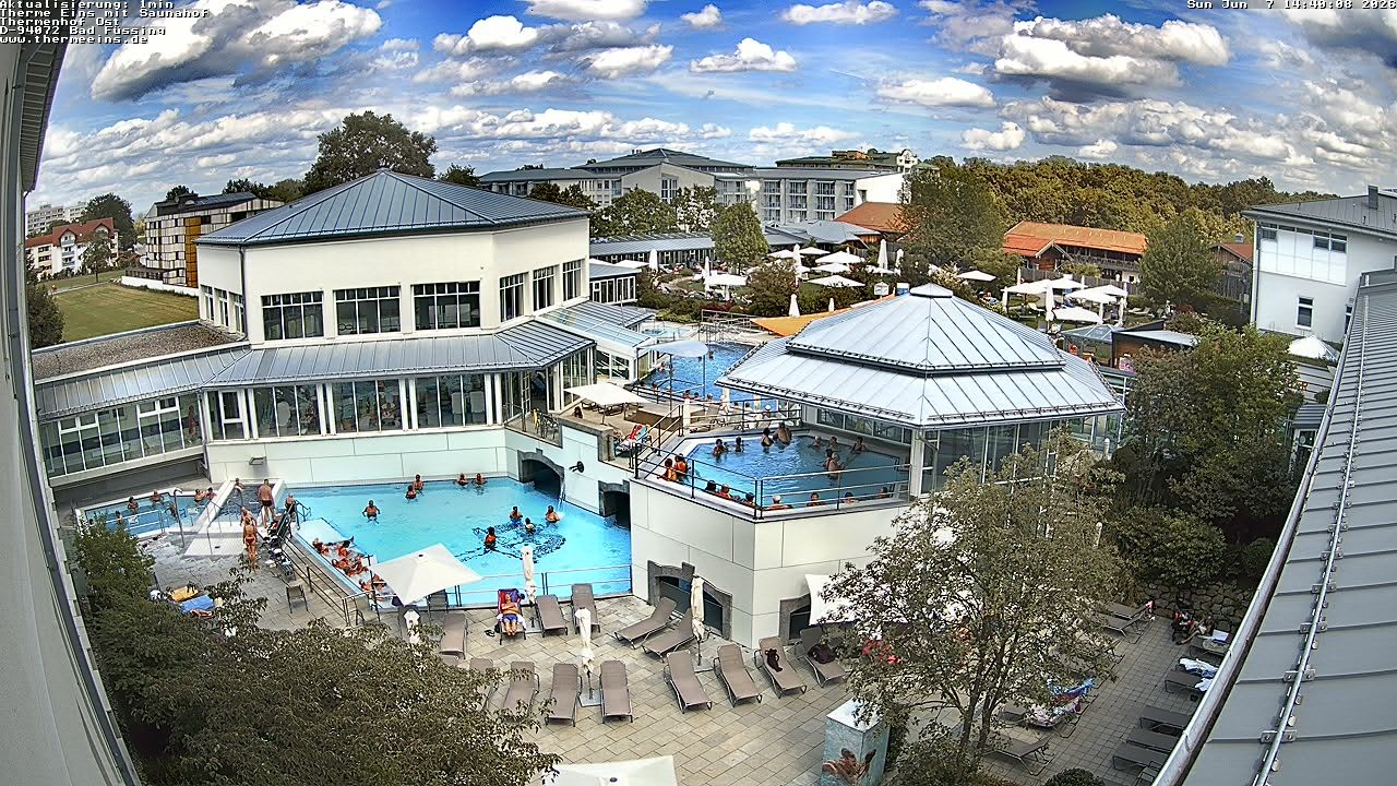 Archiv Foto Webcam Bad Füssing: Therme Eins - Thermenhof Ost