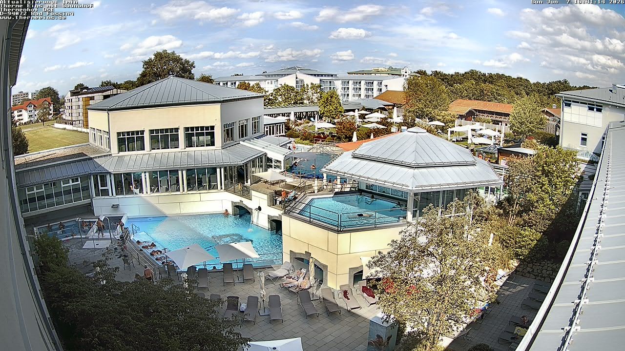 Archiv Foto Webcam Bad Füssing: Therme Eins - Thermenhof Ost