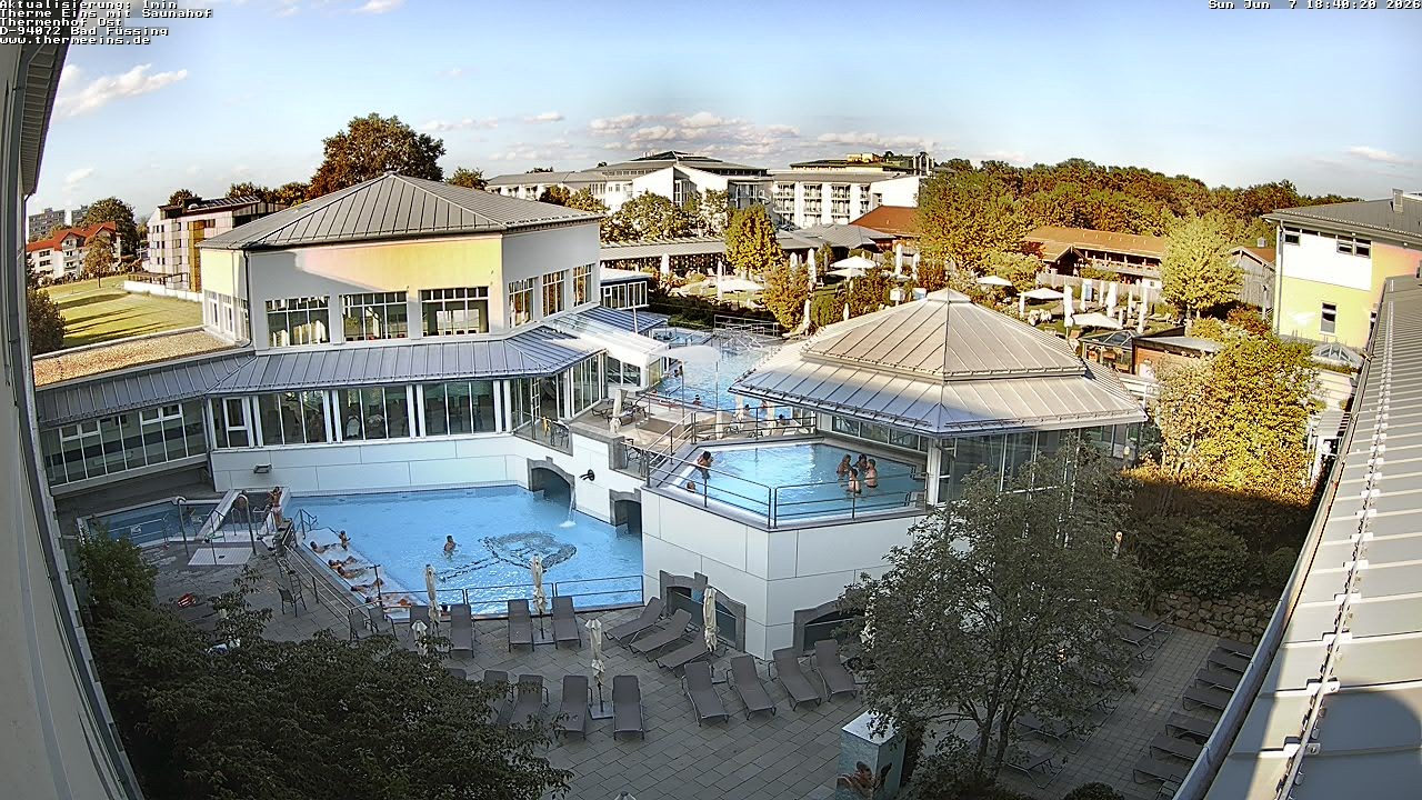 Archiv Foto Webcam Bad Füssing: Therme Eins - Thermenhof Ost