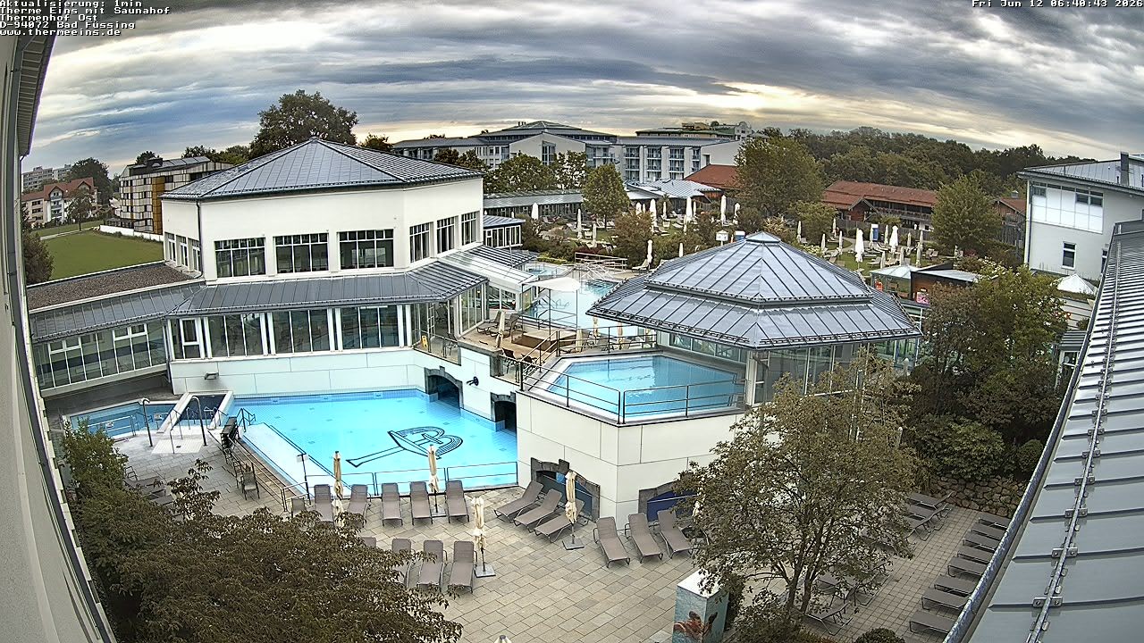 Archiv Foto Webcam Bad Füssing: Therme Eins - Thermenhof Ost