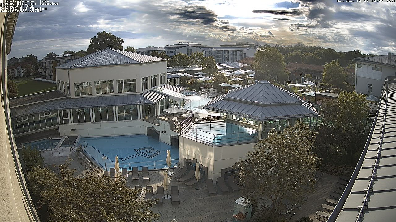 Archiv Foto Webcam Bad Füssing: Therme Eins - Thermenhof Ost