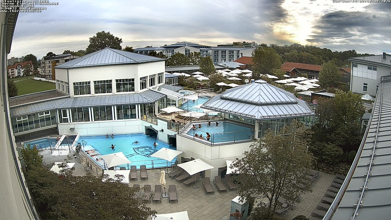 Archiv Foto Webcam Bad Füssing: Therme Eins - Thermenhof Ost
