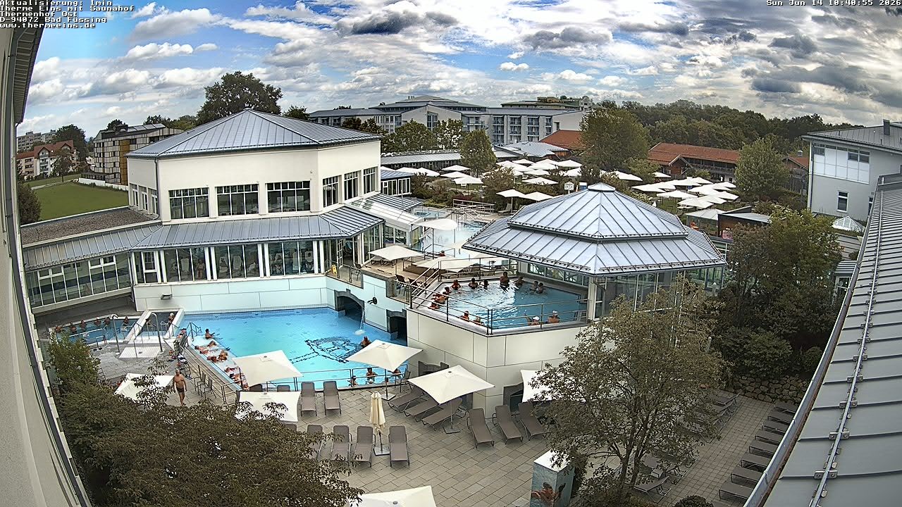 Archiv Foto Webcam Bad Füssing: Therme Eins - Thermenhof Ost