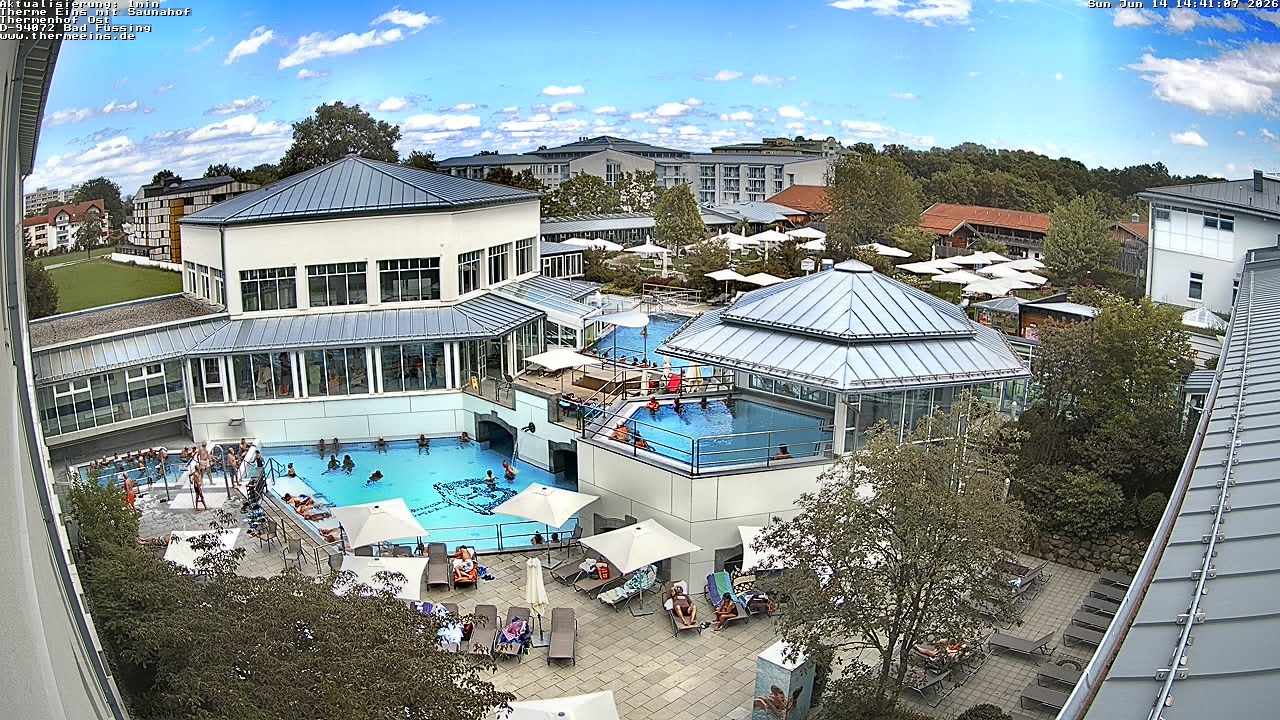 Archiv Foto Webcam Bad Füssing: Therme Eins - Thermenhof Ost