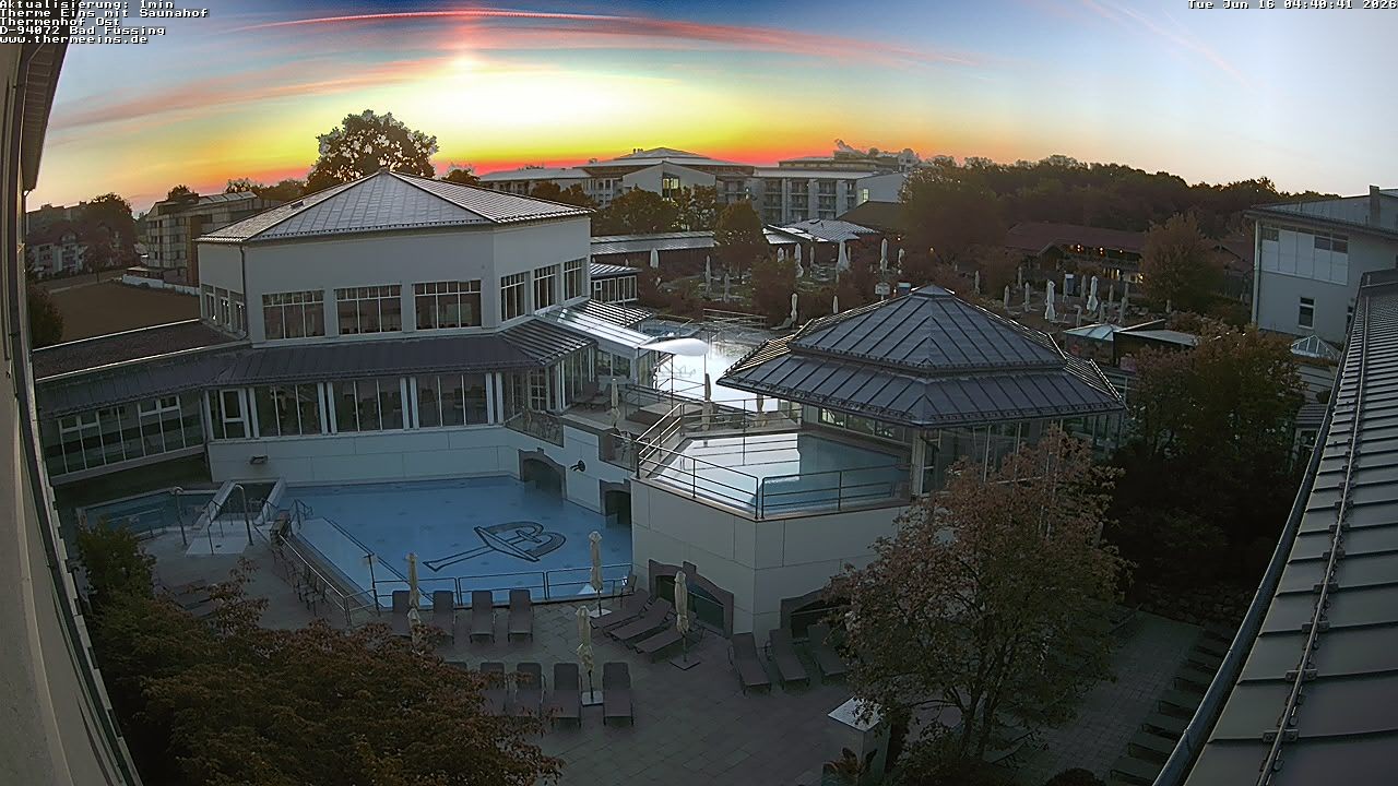 Archiv Foto Webcam Bad Füssing: Therme Eins - Thermenhof Ost