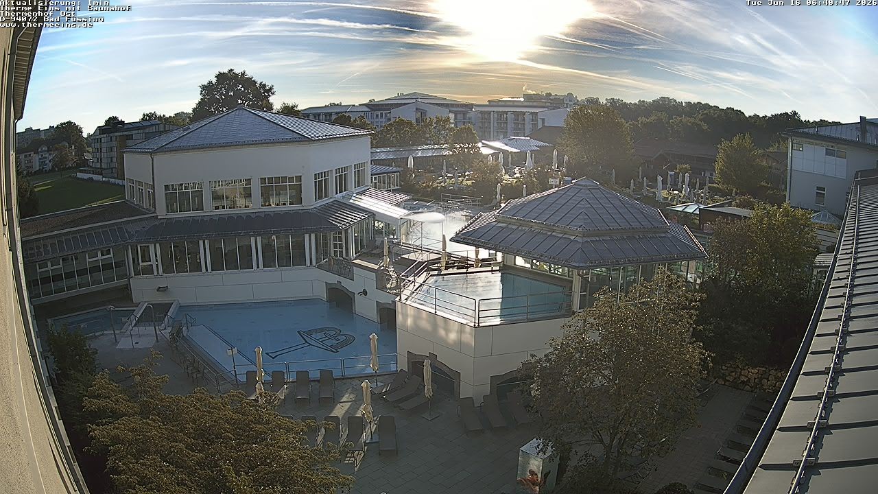 Archiv Foto Webcam Bad Füssing: Therme Eins - Thermenhof Ost