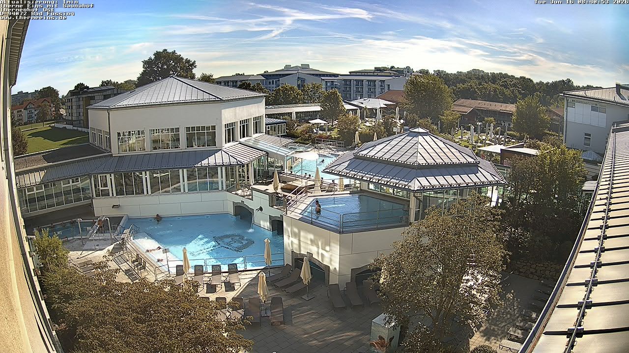 Archiv Foto Webcam Bad Füssing: Therme Eins - Thermenhof Ost