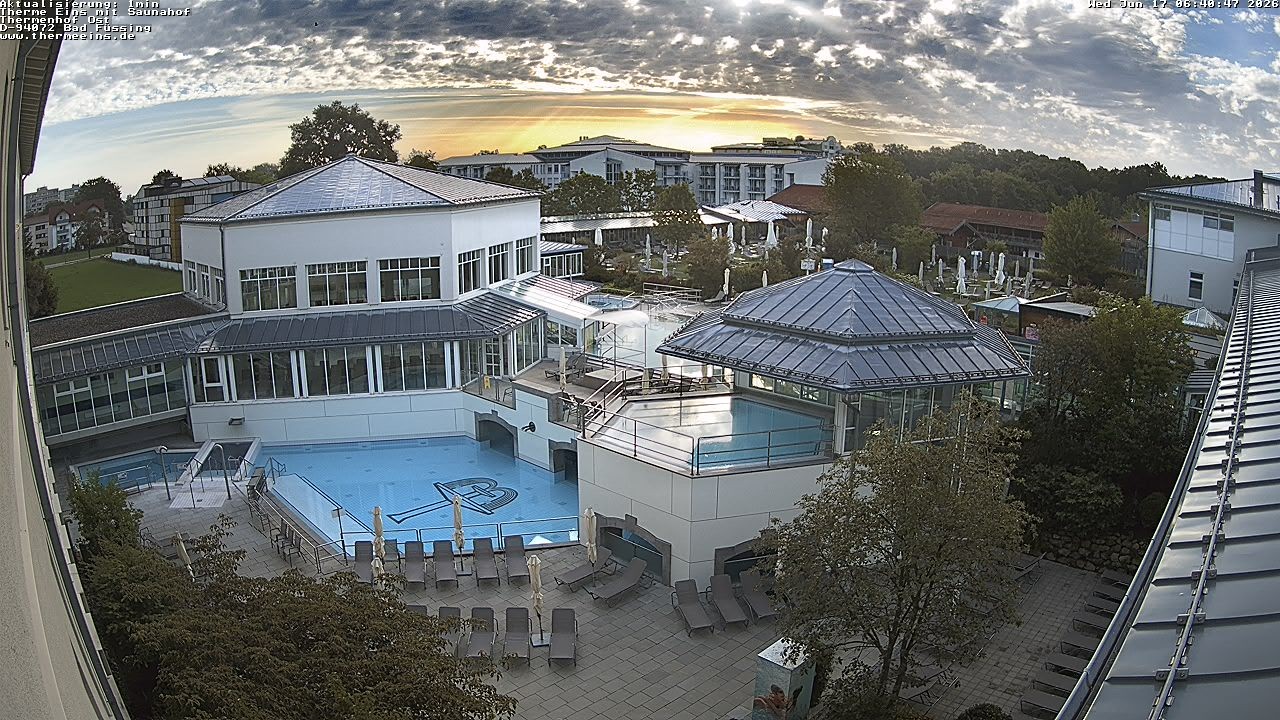Archiv Foto Webcam Bad Füssing: Therme Eins - Thermenhof Ost