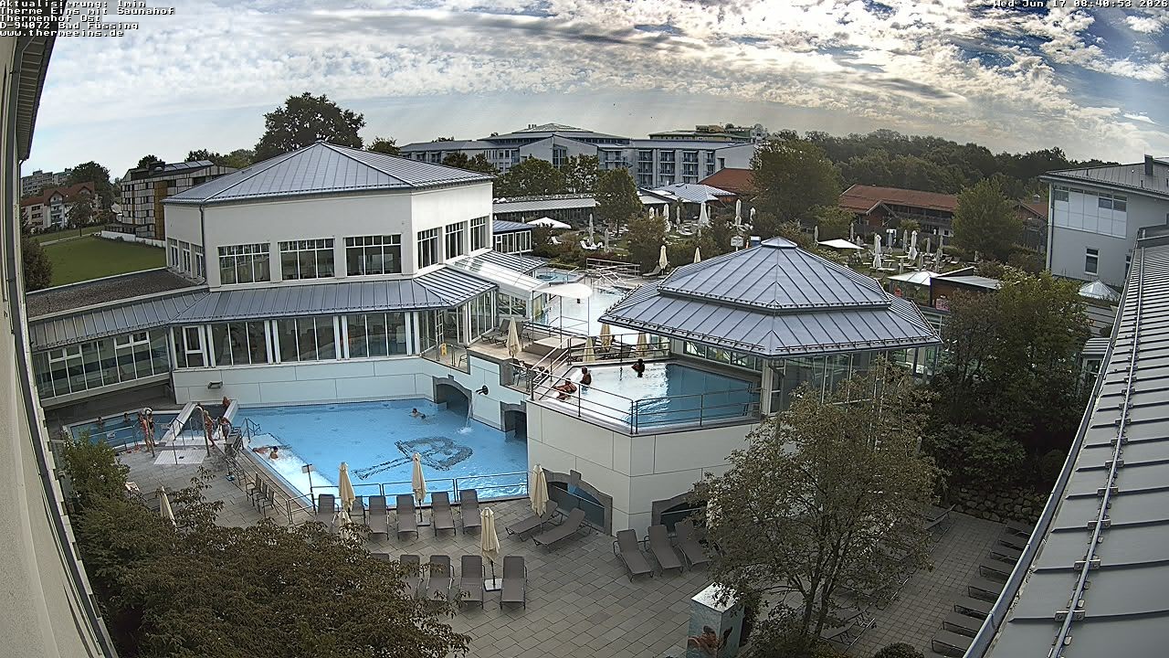 Archiv Foto Webcam Bad Füssing: Therme Eins - Thermenhof Ost