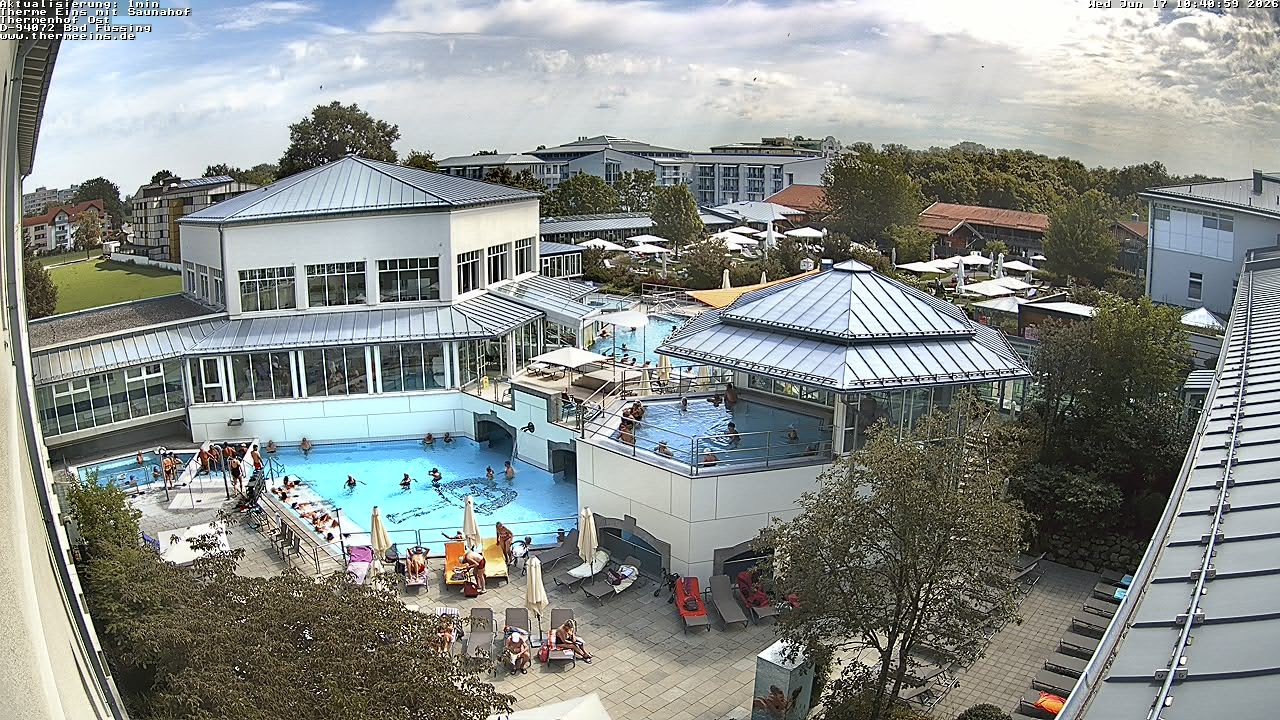 Archiv Foto Webcam Bad Füssing: Therme Eins - Thermenhof Ost