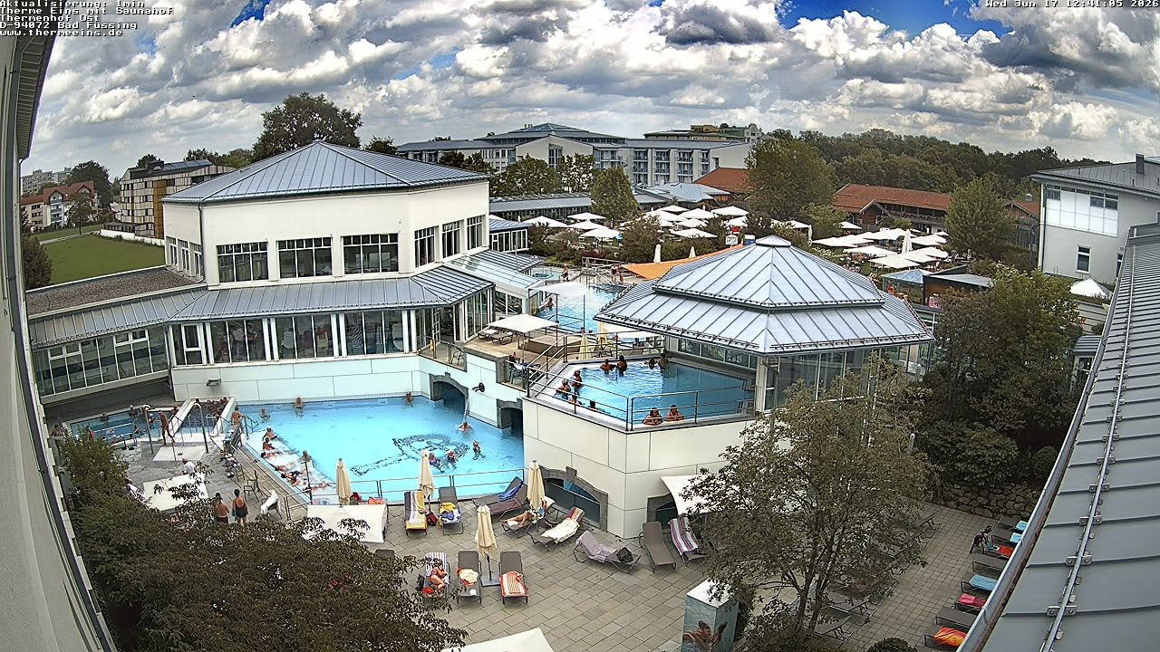Archiv Foto Webcam Bad Füssing: Therme Eins - Thermenhof Ost