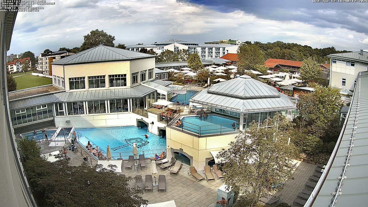 Archiv Foto Webcam Bad Füssing: Therme Eins - Thermenhof Ost