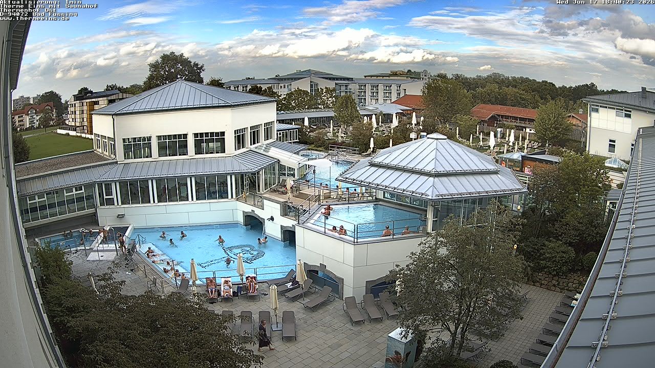 Archiv Foto Webcam Bad Füssing: Therme Eins - Thermenhof Ost