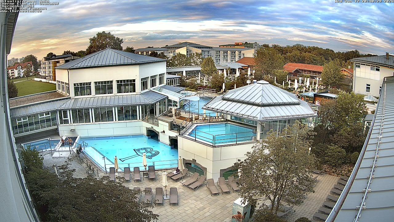 Archiv Foto Webcam Bad Füssing: Therme Eins - Thermenhof Ost