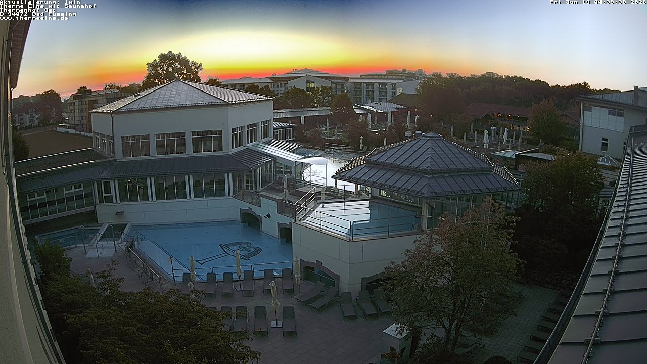 Archiv Foto Webcam Bad Füssing: Therme Eins - Thermenhof Ost