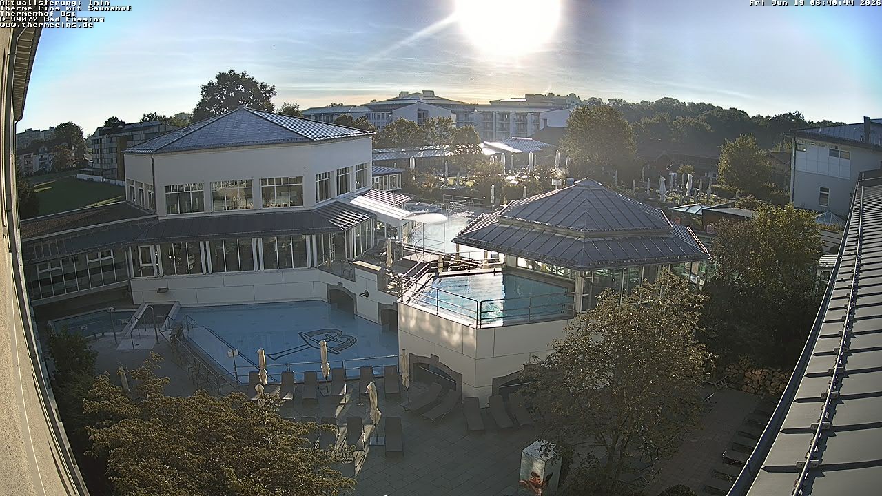 Archiv Foto Webcam Bad Füssing: Therme Eins - Thermenhof Ost