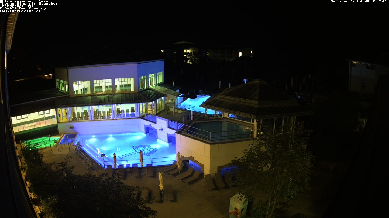 Archiv Foto Webcam Bad Füssing: Therme Eins - Thermenhof Ost