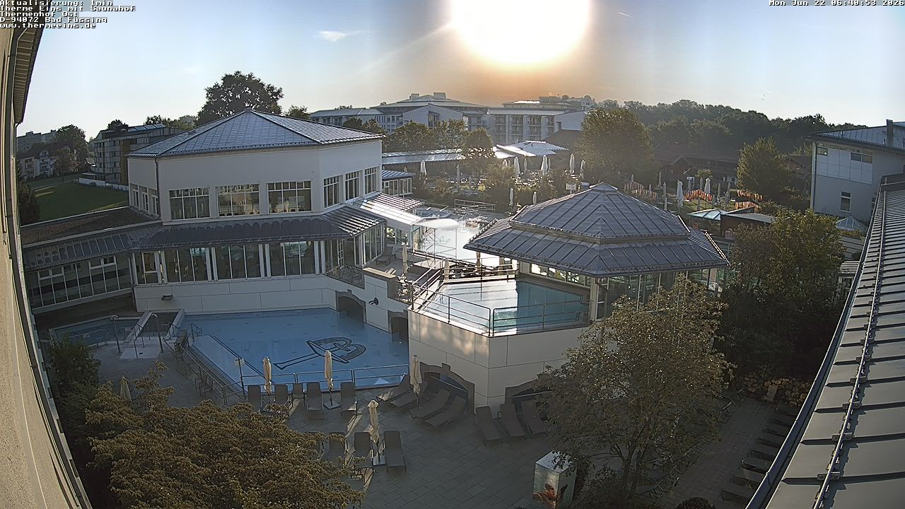 Archiv Foto Webcam Bad Füssing: Therme Eins - Thermenhof Ost
