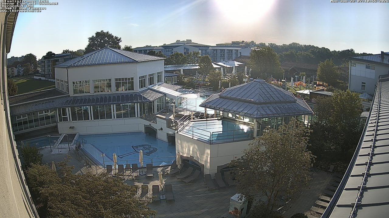 Archiv Foto Webcam Bad Füssing: Therme Eins - Thermenhof Ost