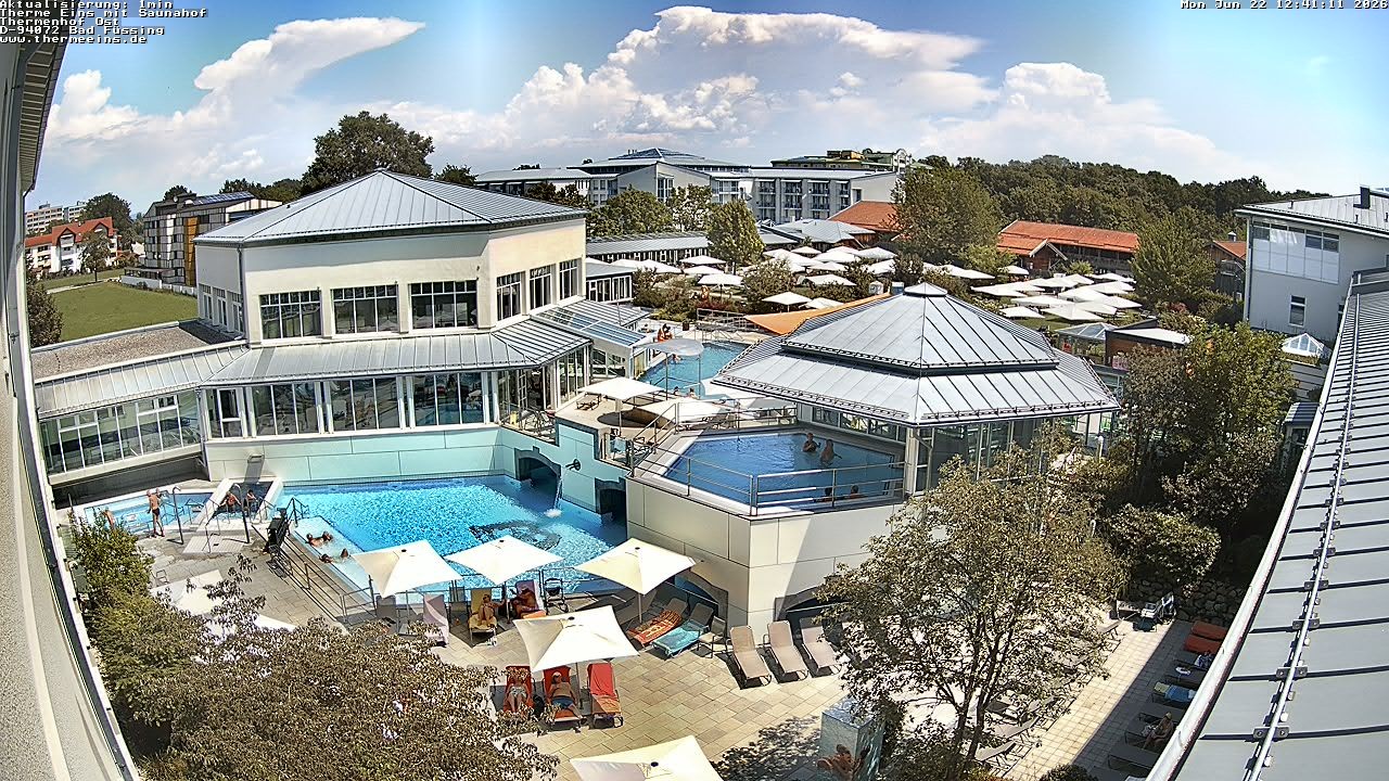 Archiv Foto Webcam Bad Füssing: Therme Eins - Thermenhof Ost