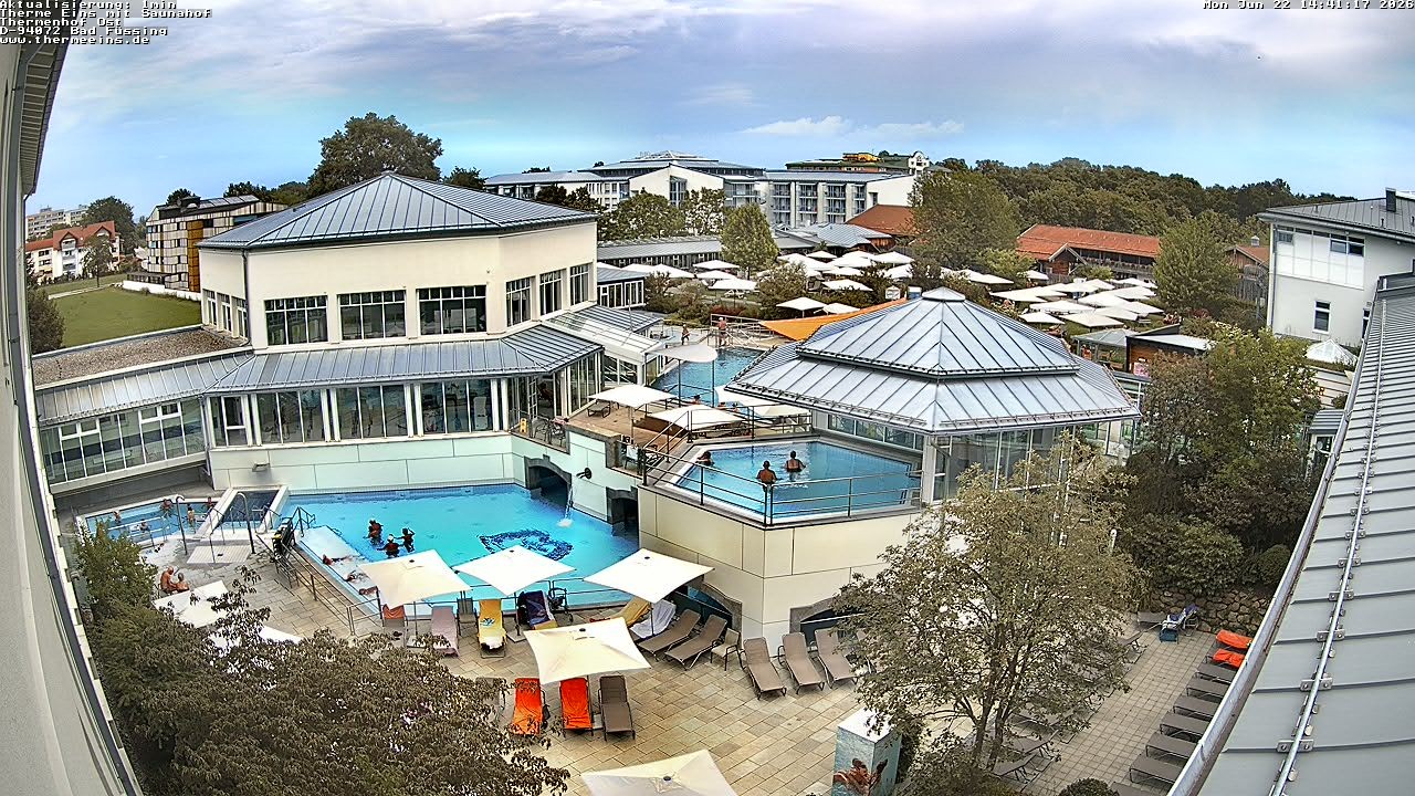Archiv Foto Webcam Bad Füssing: Therme Eins - Thermenhof Ost