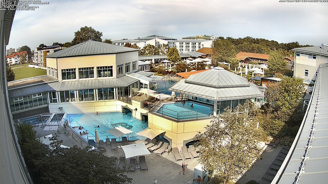 Archiv Foto Webcam Bad Füssing: Therme Eins - Thermenhof Ost