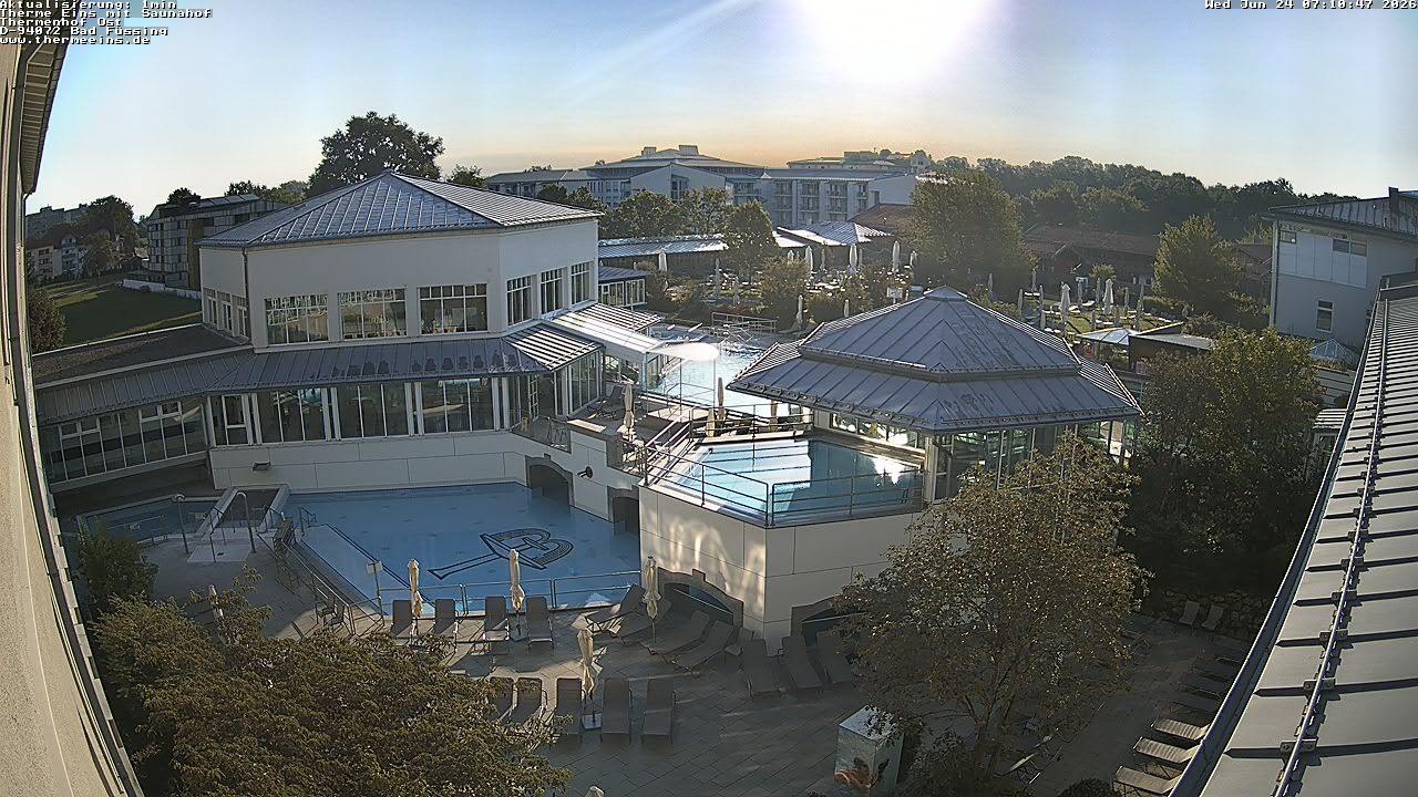 Archiv Foto Webcam Bad Füssing: Therme Eins - Thermenhof Ost