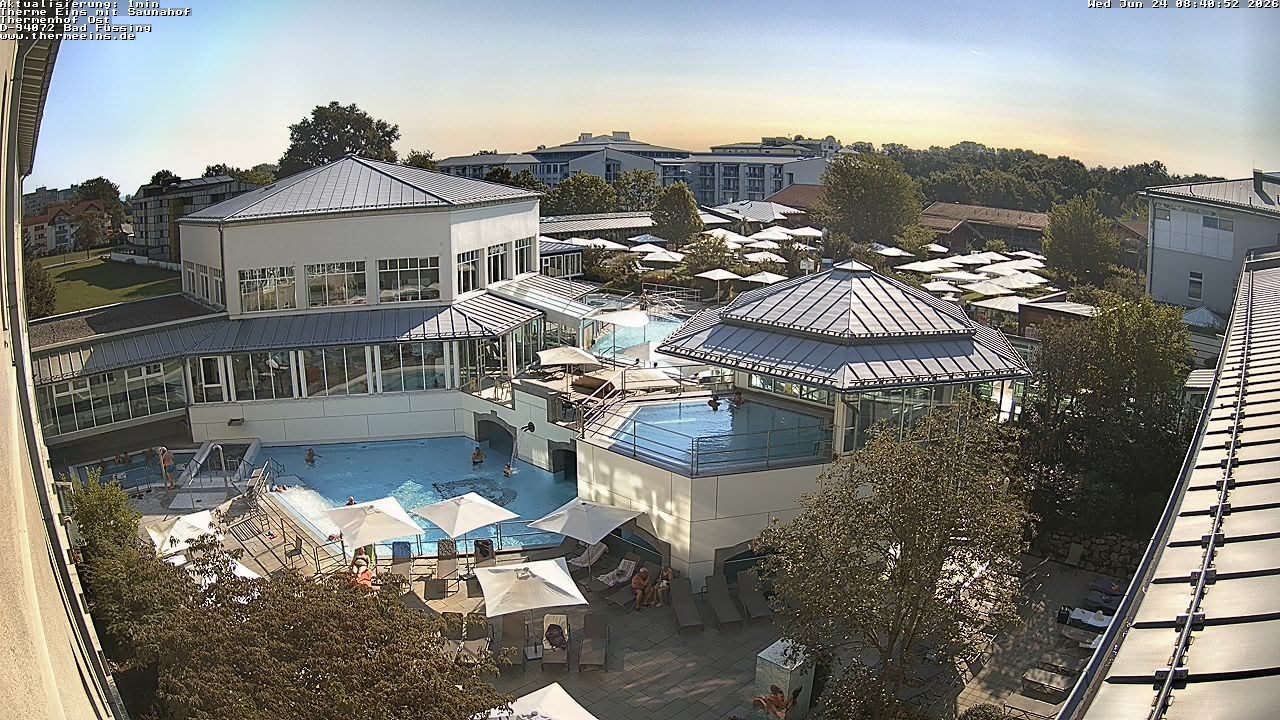 Archiv Foto Webcam Bad Füssing: Therme Eins - Thermenhof Ost