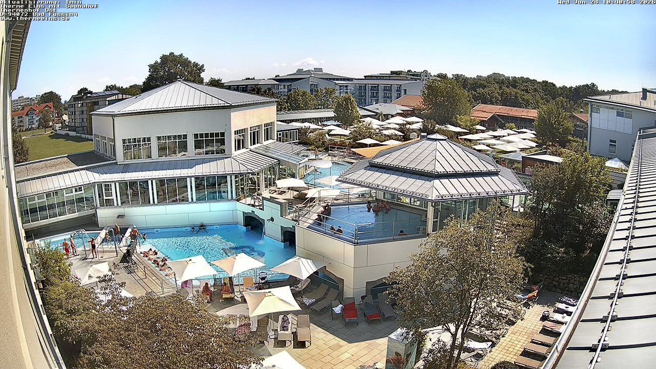 Archiv Foto Webcam Bad Füssing: Therme Eins - Thermenhof Ost