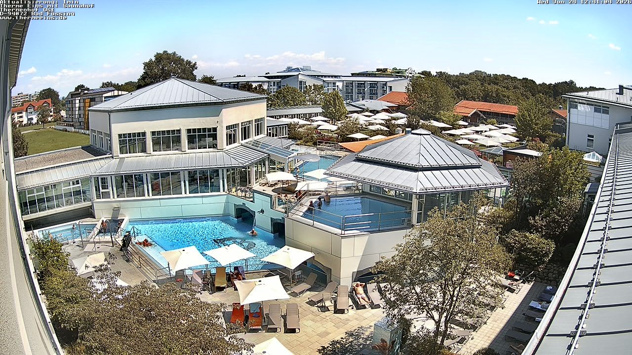 Archiv Foto Webcam Bad Füssing: Therme Eins - Thermenhof Ost