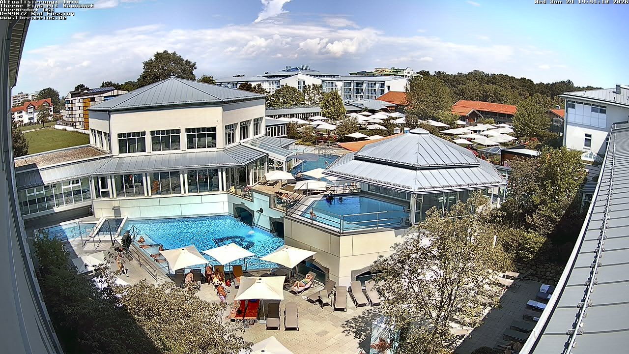 Archiv Foto Webcam Bad Füssing: Therme Eins - Thermenhof Ost