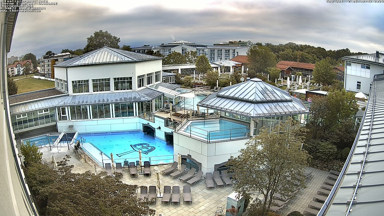 Archiv Foto Webcam Bad Füssing: Therme Eins - Thermenhof Ost