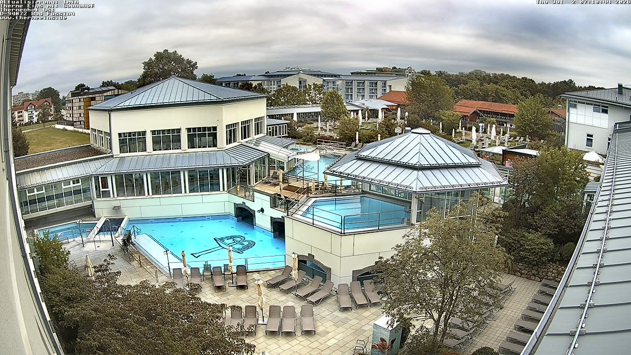 Archiv Foto Webcam Bad Füssing: Therme Eins - Thermenhof Ost