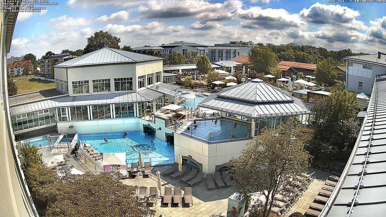 Archiv Foto Webcam Bad Füssing: Therme Eins - Thermenhof Ost