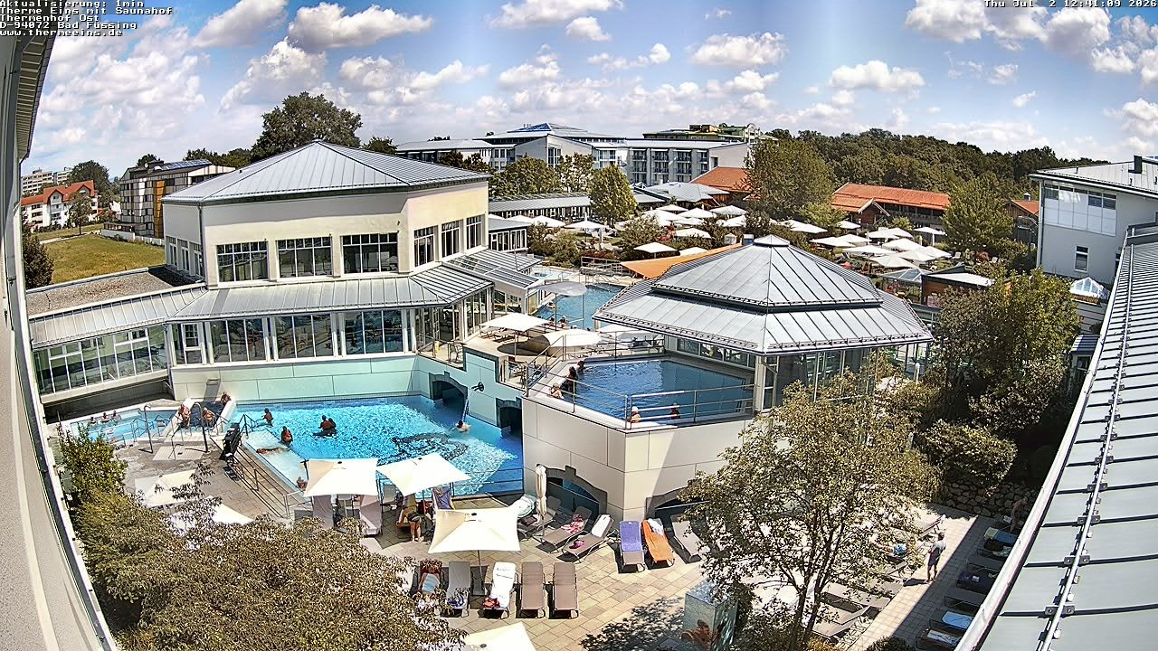 Archiv Foto Webcam Bad Füssing: Therme Eins - Thermenhof Ost