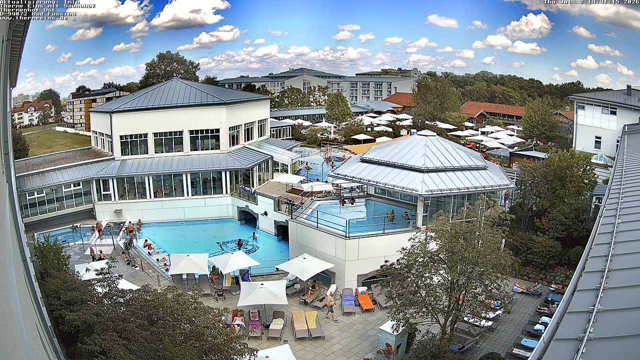 Archiv Foto Webcam Bad Füssing: Therme Eins - Thermenhof Ost