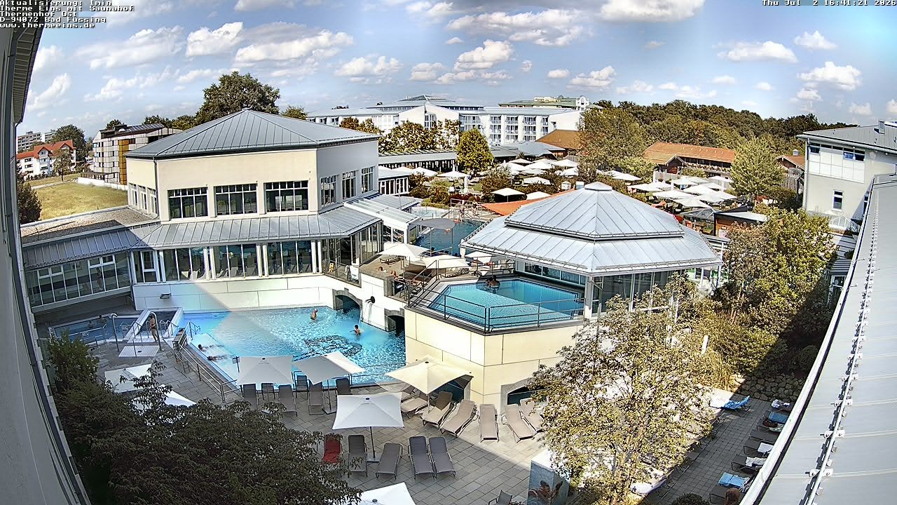 Archiv Foto Webcam Bad Füssing: Therme Eins - Thermenhof Ost