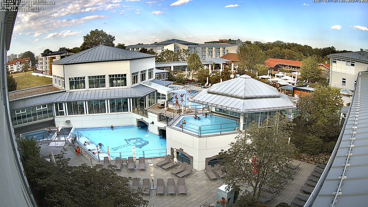 Archiv Foto Webcam Bad Füssing: Therme Eins - Thermenhof Ost