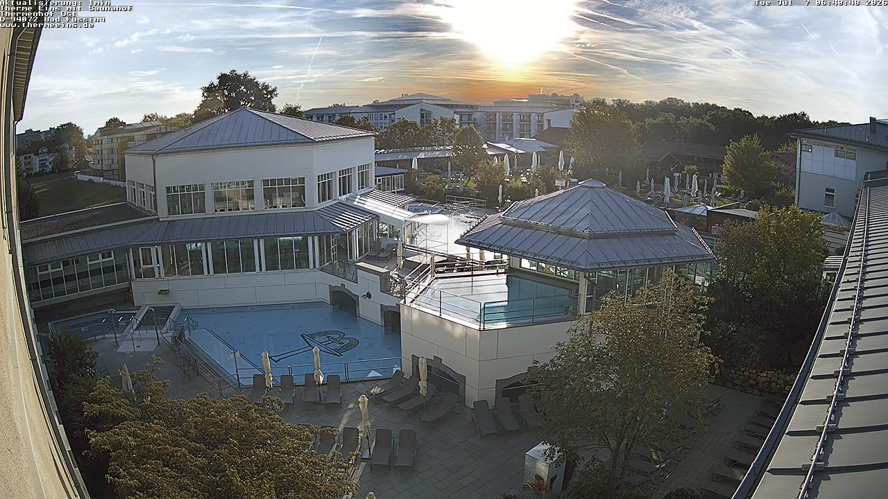 Archiv Foto Webcam Bad Füssing: Therme Eins - Thermenhof Ost
