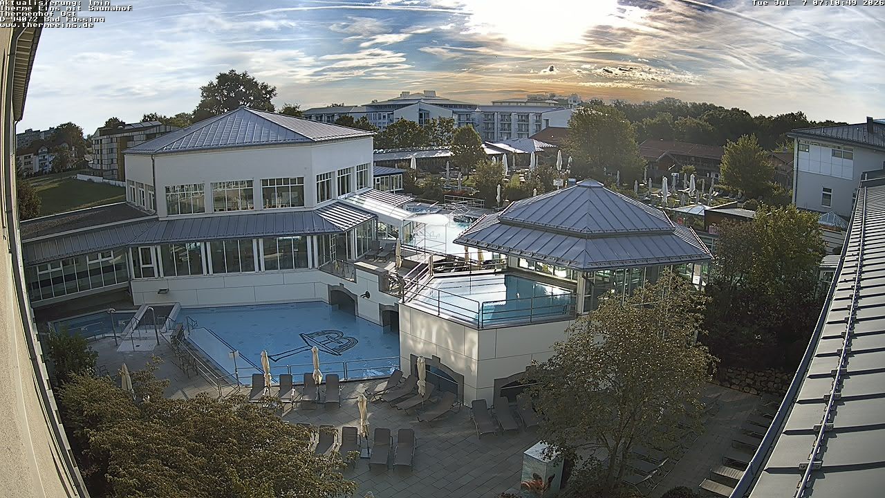 Archiv Foto Webcam Bad Füssing: Therme Eins - Thermenhof Ost