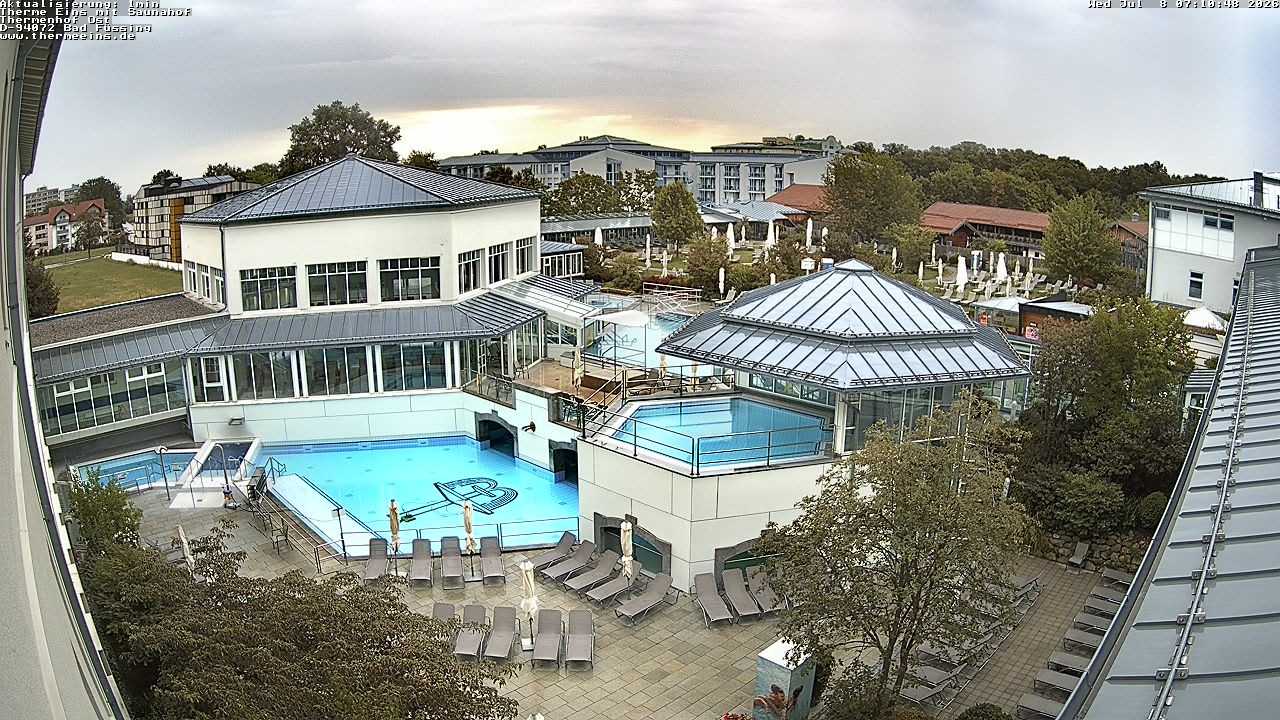 Archiv Foto Webcam Bad Füssing: Therme Eins - Thermenhof Ost