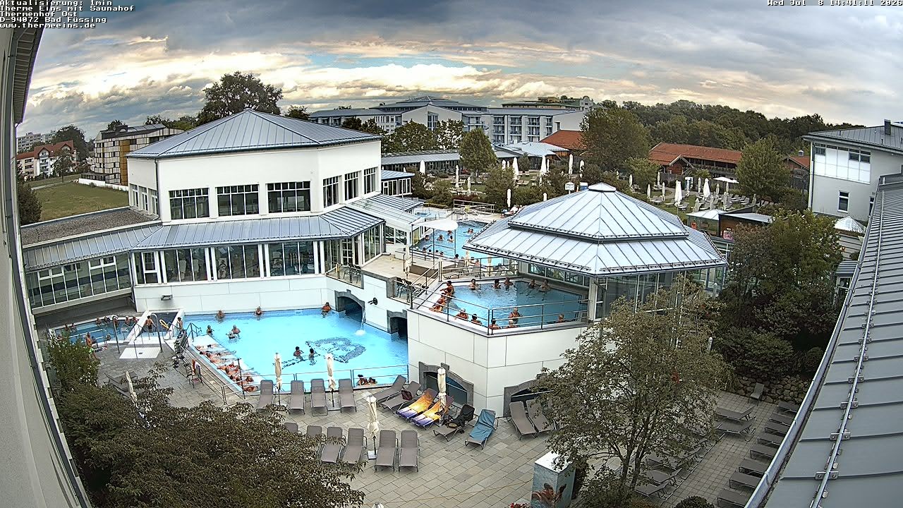 Archiv Foto Webcam Bad Füssing: Therme Eins - Thermenhof Ost