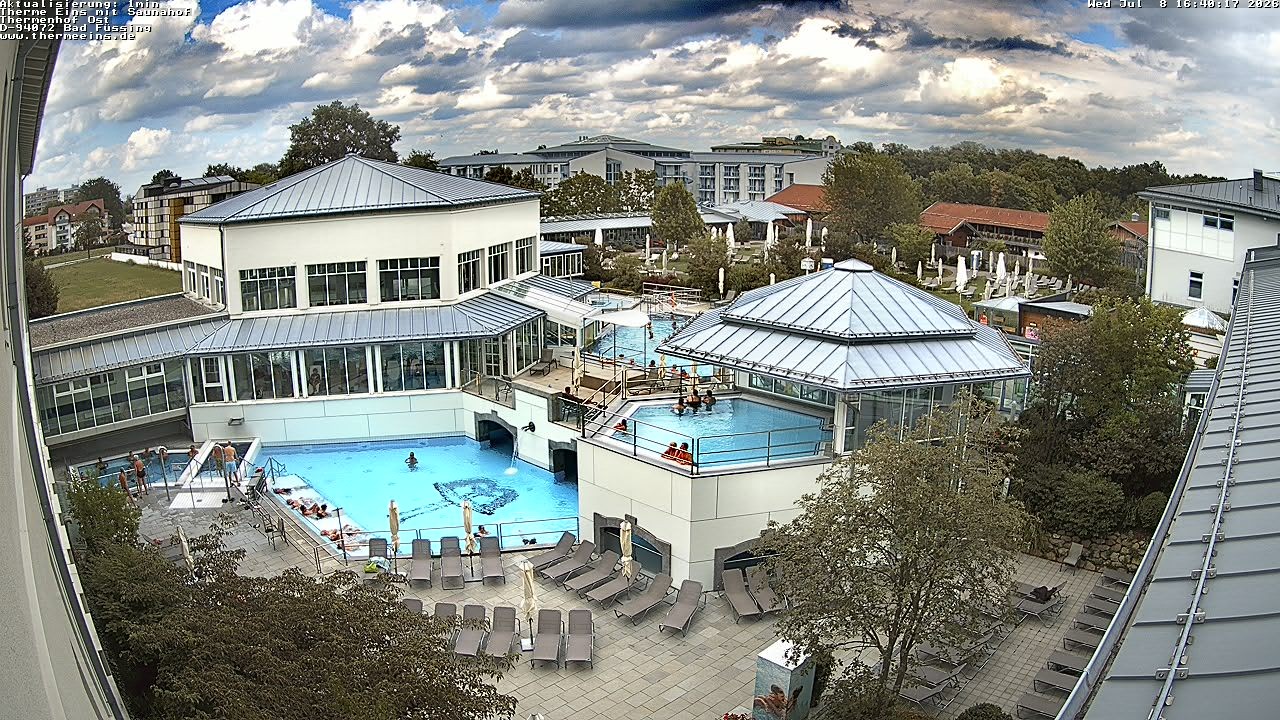 Archiv Foto Webcam Bad Füssing: Therme Eins - Thermenhof Ost