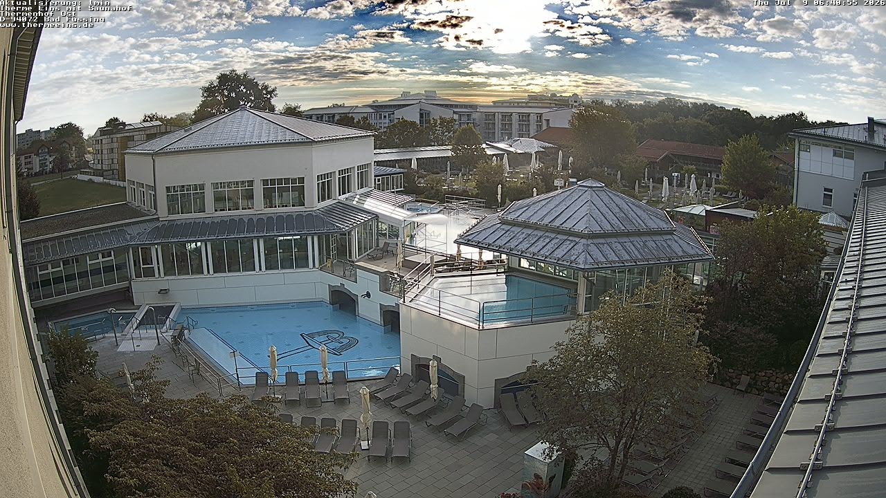 Archiv Foto Webcam Bad Füssing: Therme Eins - Thermenhof Ost