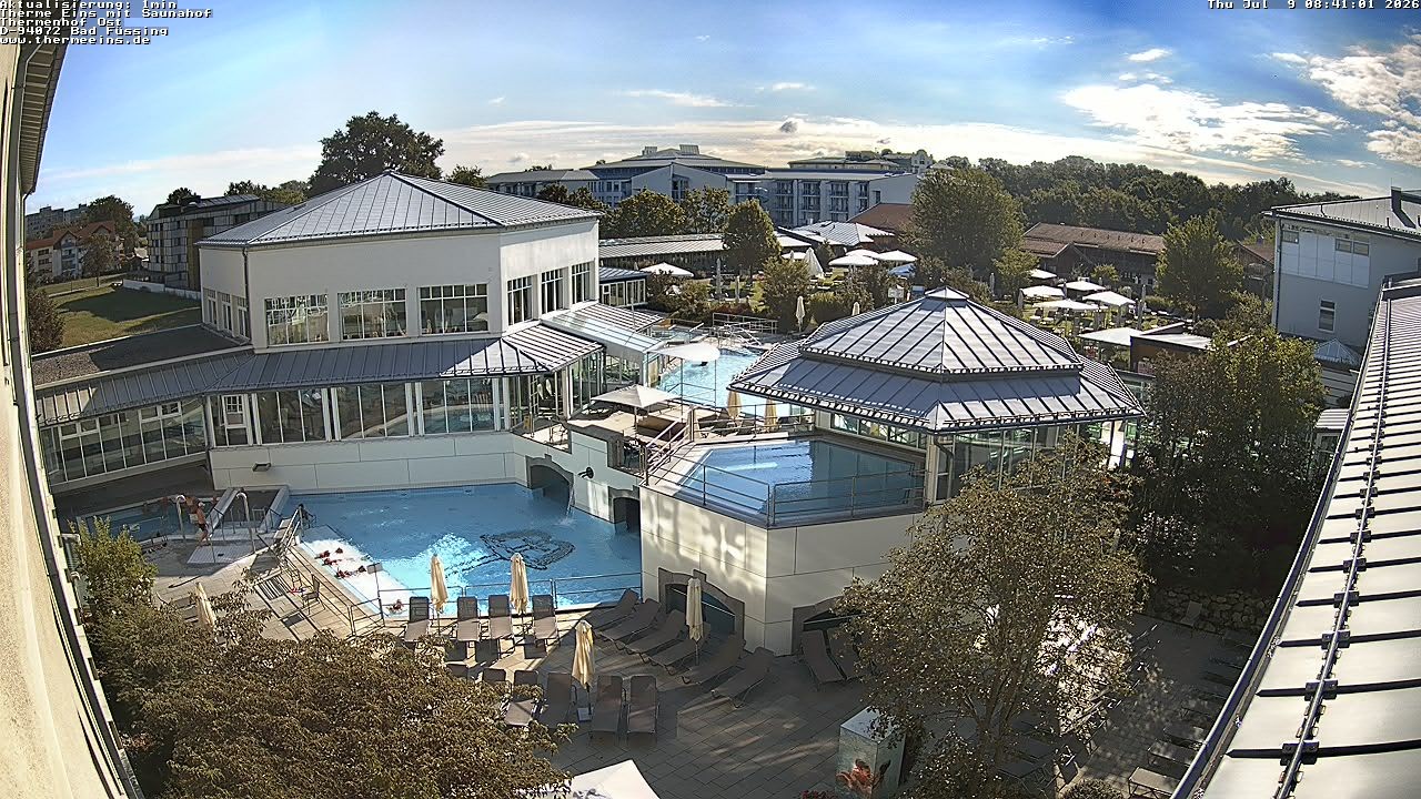 Archiv Foto Webcam Bad Füssing: Therme Eins - Thermenhof Ost